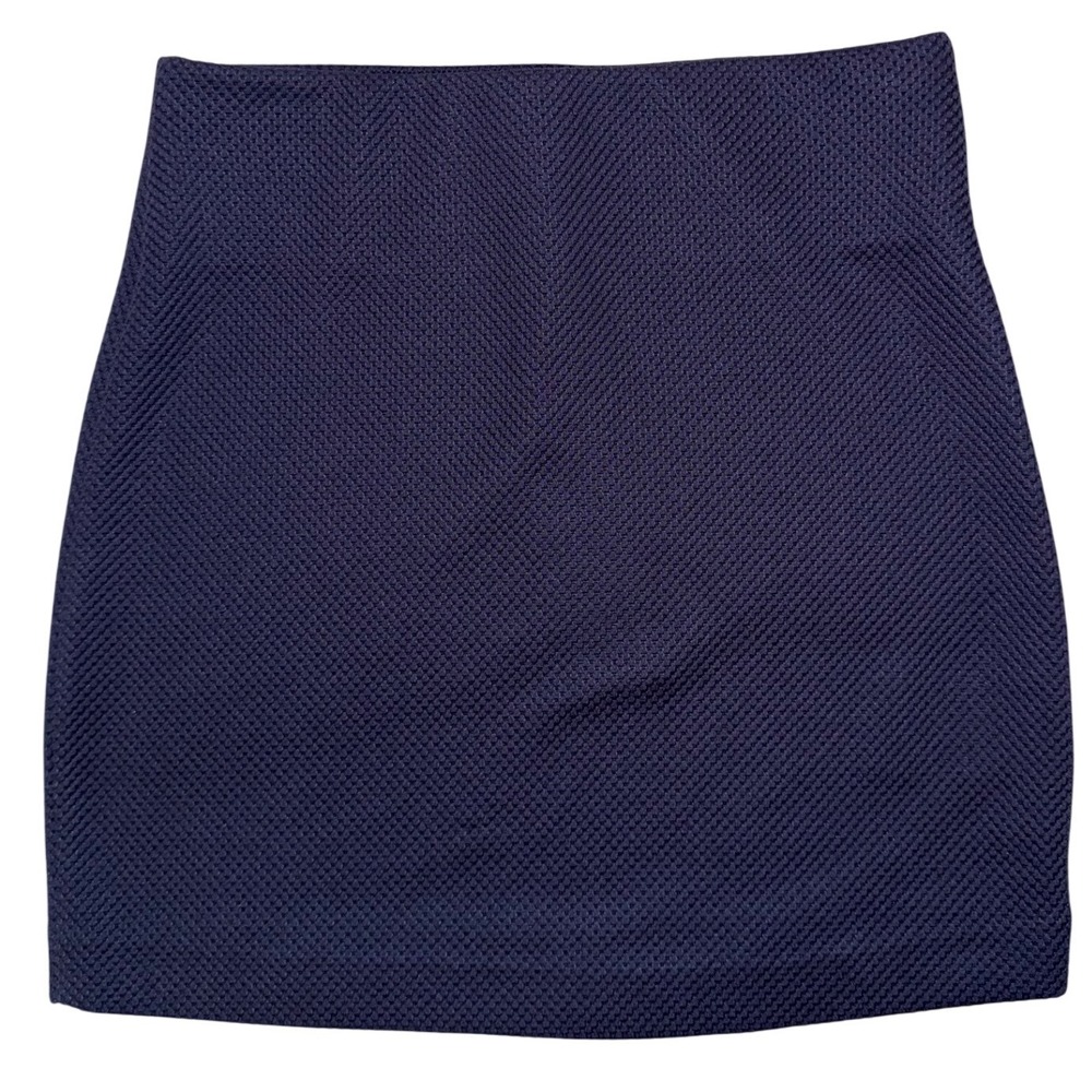 BCBGeneration Navy Blue Textured Knit Mini Skirt XS NEW - Picture 7 of 7